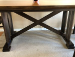 Large Wood Dining Table & Chairs