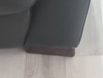 Beautiful Black Leather Sofa w/upholstered backs Natuzzi Leather