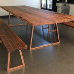 Redwood conference table