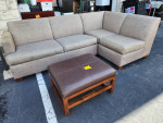Chaise lounge sectional sofa with full size sleeper inside
