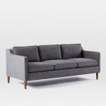 West Elm Hamilton  sofa 81' salt pepper