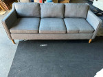 West Elm Hamilton  sofa 81' salt pepper