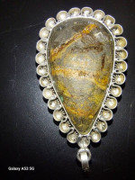 Antique Navajo pendulum raw turquoise