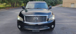 2012 Infiniti QX56 front view, luxury SUV with navigation and leather interior, well maintained and fully loaded