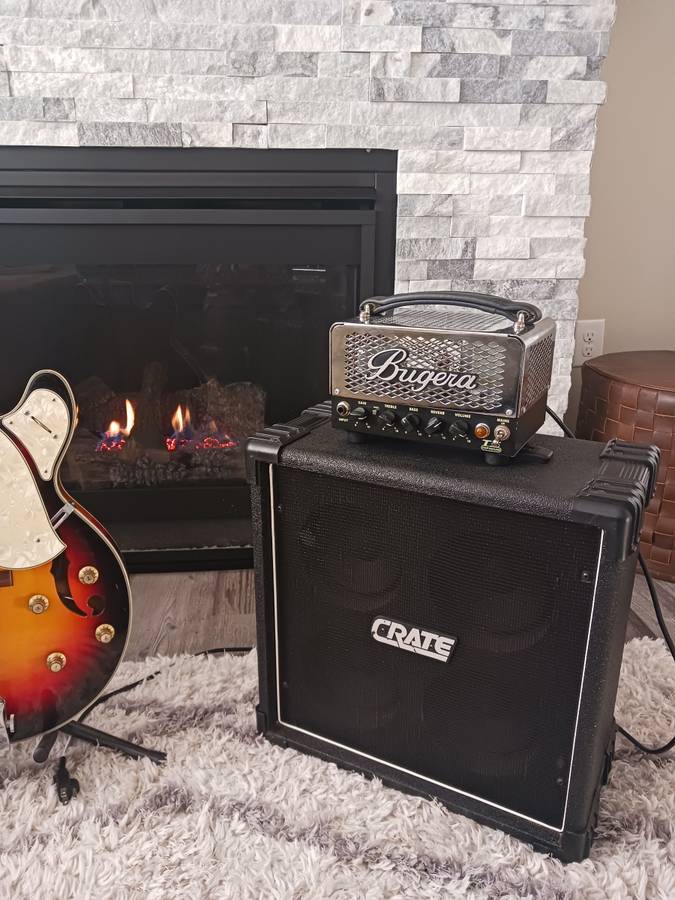 Bugera T5 Infinium Guitar Tube Amp Head+Crate GE-406R Guitar Cabinet