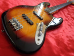 2017 Squier Vintage Modified Fretless Jazz Bass Guitar Sunburst.
