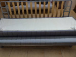 QUEEN SIZE FUTON SOFA BED FRAME WITH FIRM MATTRESS