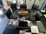 Harley Davidson Table and Bar Stools