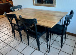 Hunter Mango Wood and Metal Dining Table Optional 4 World Market Chairs