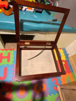 Glass curio display table