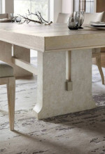 Modern 84” pedestal dining table with 22” leaf. Brand new. Hooker Furniture