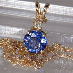 Brilliant Tanzanite from Tanzania with Diamond