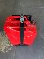 Wavian jerry can holder with jerry cans.