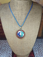 Tibetan Pendant Handcrafted in Napal Sterling w Om Symbol