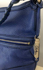 COLE HAAN  Large Blue Leather Handbag