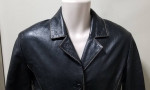 EXCELLED ALL SOFT LEATHER Belted Jacket Outline Stitch Sz L  ZERO USE!