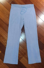 LILLY PULITZER Lt Blue Terry Cotton Spandex Track Suit Lounge Set – Sm