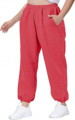 NEW Womens Plus Size XXL Sweatpants Loose Jogger Pants High Waste Pink