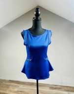 Large Blue Top with Zippers