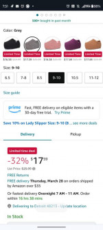 New in box home tops slippers size 9/10