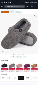 New in box home tops slippers size 9/10