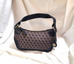 Dooney & Bourke Small Purse Monogram Gray Blue Leather Shoulder Bag