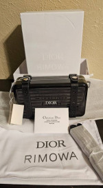 RIMOWA×Dior Personal Body Clutch Bag Black Dupe