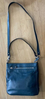 Versatile Coach Dark Blue Leather Bag - Shoulder, Crossbody or Handbag
