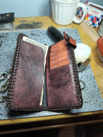 Handcrafted Leather  Wallet – Skull & Web Design