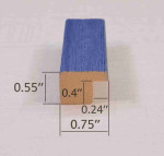 Colorful Stylish Picture Wood Frames. Width 0.75" x Height 0.55".