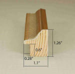 Frame, gold striped Rome, 1.1'' wide, 1.26" High.