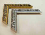 Antique Wood Picture Frame Gold and Silver. Width 1.3" x Height 0.8".