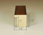 Picture Frame, Wooden Veneer Karelian Birch Width 1.2 inches, Height 1.2 inches.
