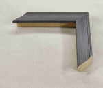 Photo Frame, Wood Gray with Gray Veins, 1" Width, 0.8" Height.
