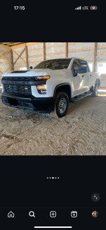 2020 Chevrolet Silverado 2500HD Custom parked indoors, showcasing its robust design and features.