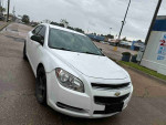 2012 Chevrolet Malibu LS in white with 175,422 miles, fuel-efficient and clean interior for sale at $3,600 cash