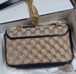 Authentic gucci GG Marmont Diagonal Quilted Small Shoulder Handbag 443497