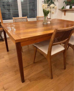 TEAK DINING TABLE & chairs