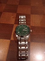 Nautis Stealth Bracelet Watch with Day/Date Silver/Nickel/Green