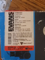 5 Vintage Evans Drum Heads