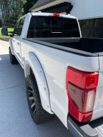 2021 Ford F350 Super Duty Crew Cab with customized features parked in driveway
