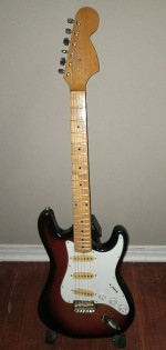 Vintage 1970s Stratocaster Strat Style Sunburst Guitar Japan Gig Bag