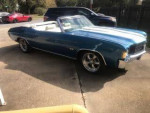 1972 Chevrolet Chevelle Convertible in blue metallic color with a clean exterior and original features.