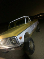 1972 Chevrolet K10 classic truck, original 4x4, in good condition with unique patina, captured at night.