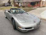2001 Chevrolet C5 Corvette Convertible in Pewter Metallic, well-maintained and garage-kept with low mileage.