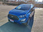 2020 Ford EcoSport SES in blue, a stylish subcompact SUV with advanced infotainment features.