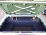 1971 Ford Thunderbird trunk interior with blue carpeting and clean storage space.