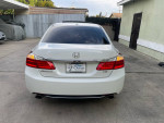 2015 Honda Accord EXL in excellent condition, white exterior, showing rear view parked in a driveway.