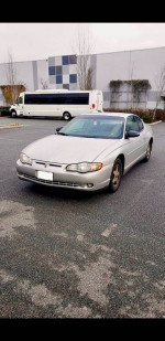 2003 Chevrolet Monte Carlo for sale with summer tires, great condition, minor cosmetic damage, 150,000 miles.