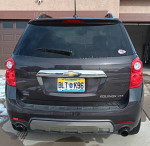 2015 Chevrolet Equinox LTZ FWD, well-maintained with 134,000 miles, showcased from the rear.